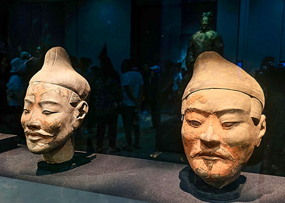 Colored Terracotta Warriors Heads