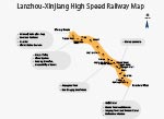 Lanzhou-Xinjiang High Speed Railway Map