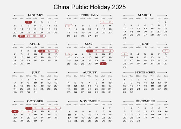 China Holiday Calendar 2025