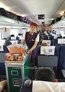 Snacks Sold on A Trolley